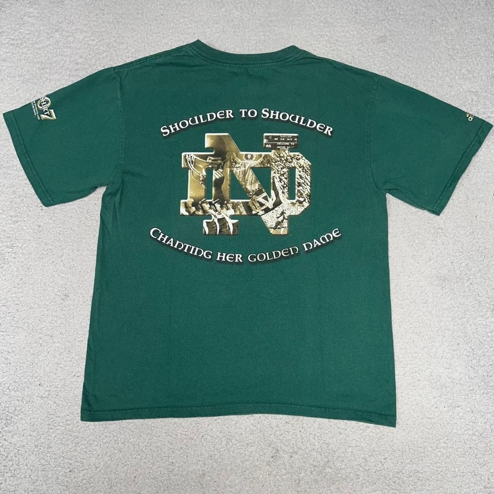 adidas Notre Dame Fighting Irish T Shirt Men's S Green Together As One 2007 NCAA
